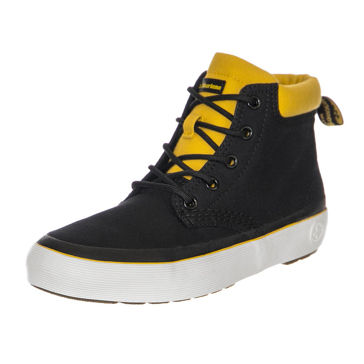 Womens Allana Black / Yellow Canvas Shoes DMSALLBYCV22307002  DR.MARTENS 