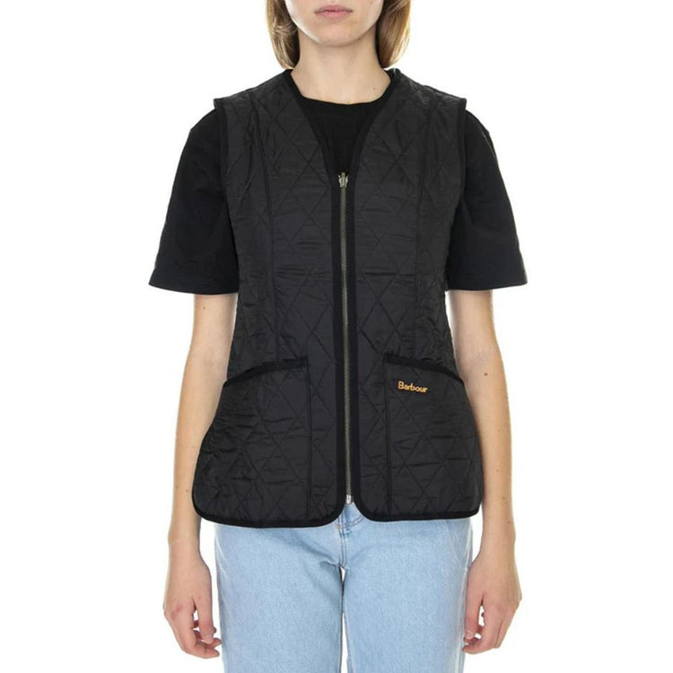 FLEECE BETTY LINER BLACK - Giacca Smanicata Donna Nera LLI0003BK11 . BARBOUR 