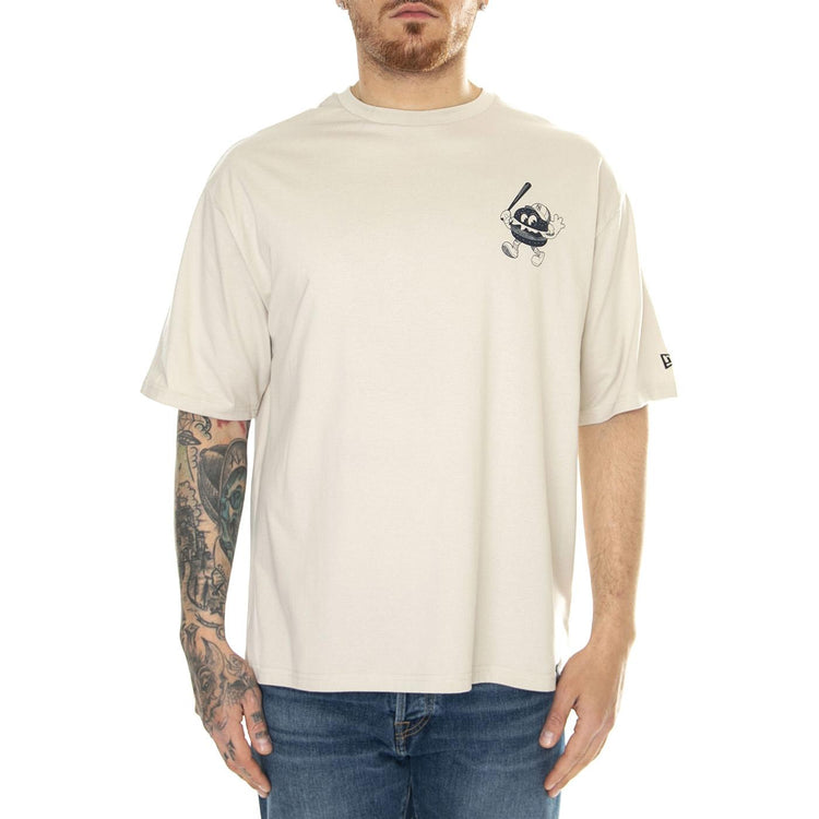 MLB Food Graphic OS Tee New York Yankees Stone / Navy - Maglietta Girocollo Uomo Beige 60435533  NEW ERA 