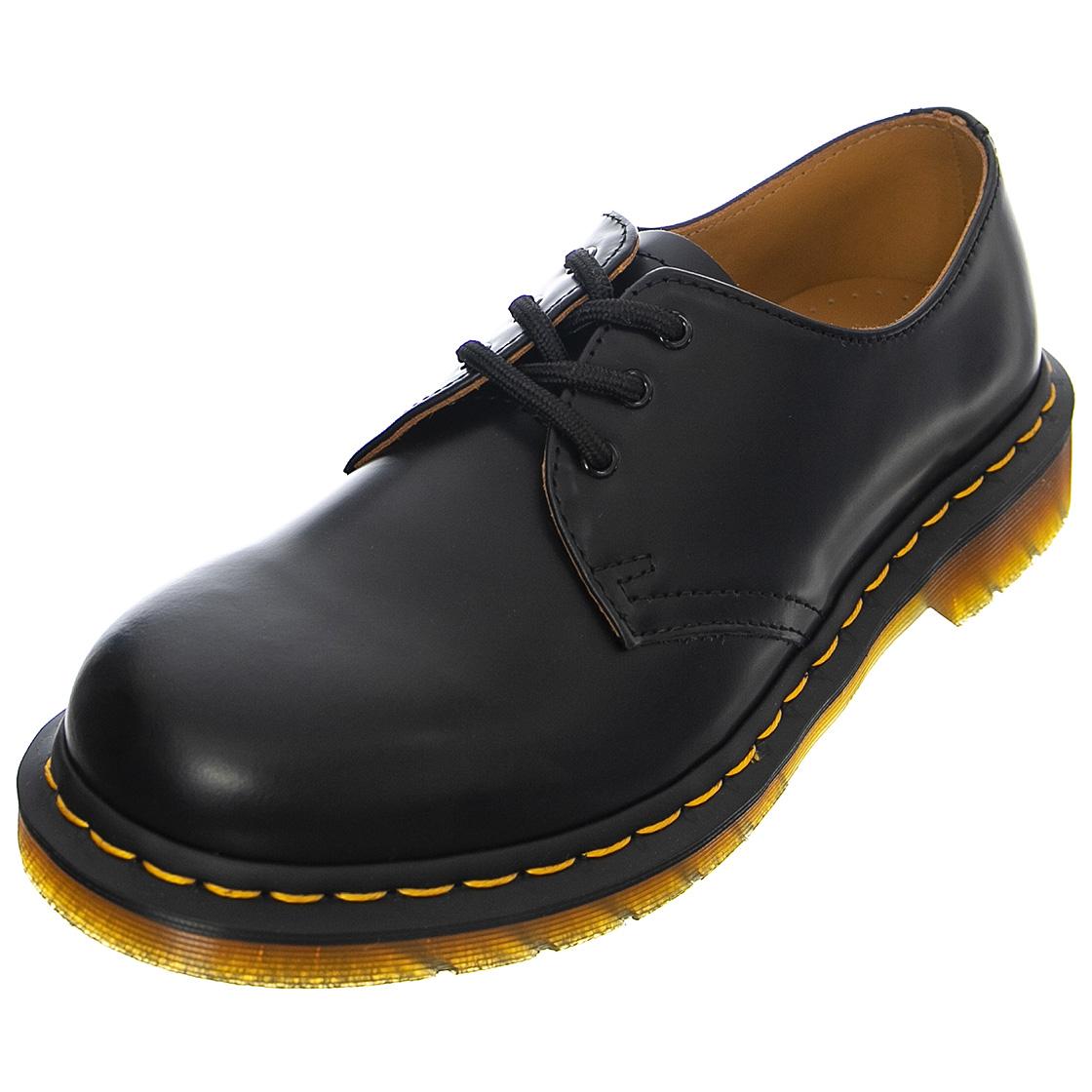 1461 Black Smooth 3 Eye Shoe - Scarpe Stringate Profilo Basso Uomo Nere 11838002 . DR.MARTENS 