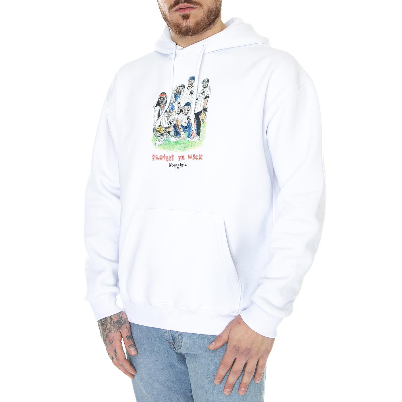 Wu Tang Hoodie White - Felpa con Cappuccio Uomo Bianca W22H-WUTANG-WHT  USUAL 