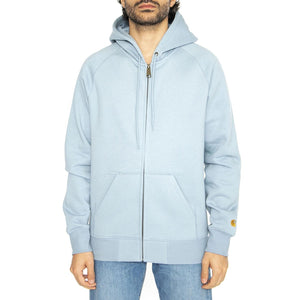 Hooded Chase Jacket Frosted Blue / Gold - Felpa con Cappuccio Uomo Blu I033664.2MYXX  CARHARTT WIP 