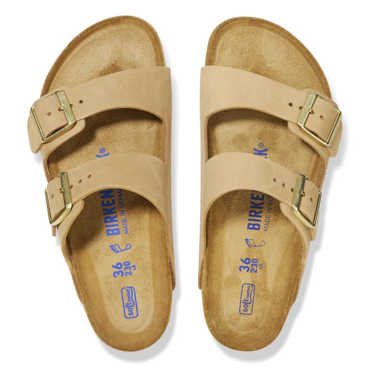 Arizona SFB sandcastle, Nubuck Leather - Sandali Donna Beige 1019016  BIRKENSTOCK 