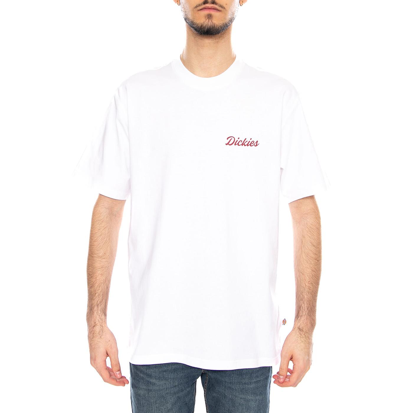 Wellsville SS Tee White - Maglietta Girocollo Uomo Bianca DK0A88860 WH1 DICKIES 