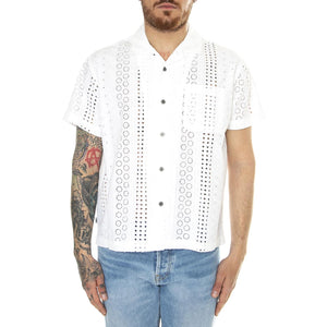 Sunday Woven S/S White - Camicia Maniche Corte Uomo Bianca 181210403-WHT  OBEY 