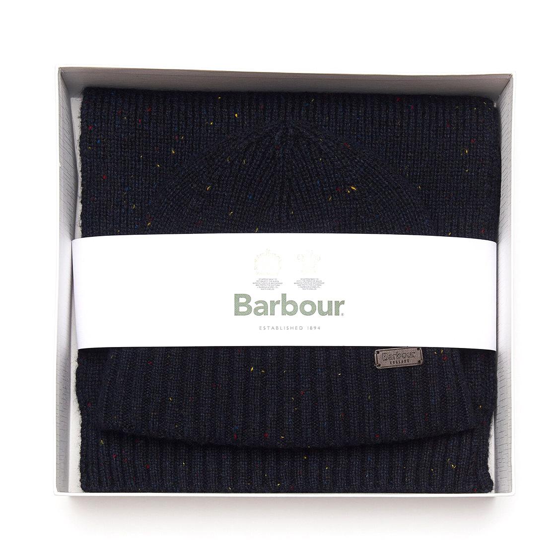 Carlton Beanie Scarf Gift Set Navy - Set Cappellino a Cuffia e Sciarpa Blu 222MMGS0047-NY31  BARBOUR 
