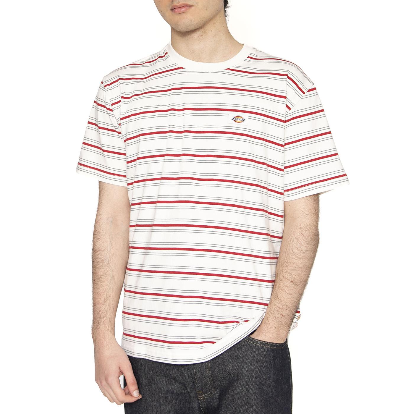 Lewistown Stripe SS Tee Egret - Maglietta Girocollo Uomo Multicolore DK0A4Z8SC481  DICKIES 