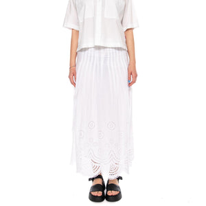 SKIRTS WHITE - Gonna Lunga in Cotone Bianca 4.69.051.11 100 MD'M 