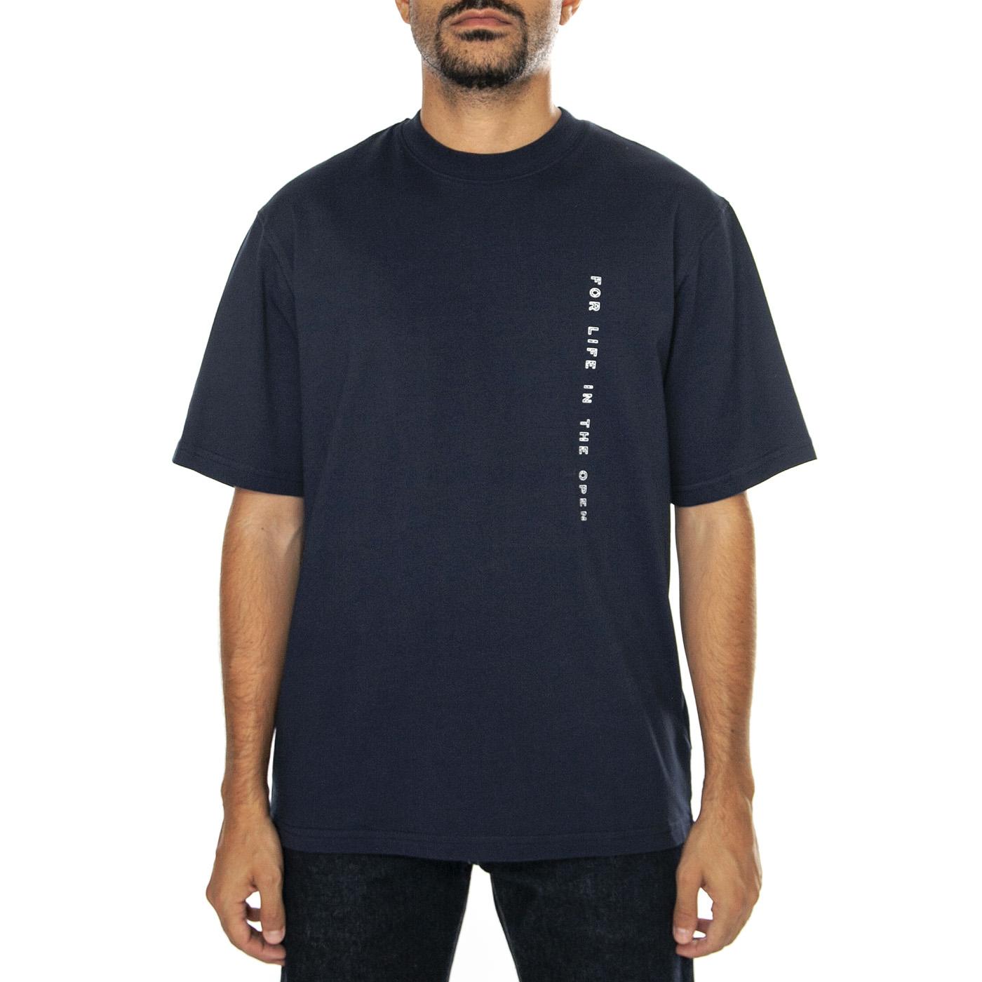 For Life Print In The Open T-Shirt Navy Blazer - Maglietta Girocollo Uomo Blu PFD0497-203  PENFIELD 