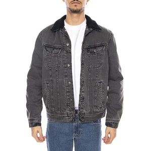 Sherpa Jacket Deep Obsidian - Giacca Denim Jeans Uomo Grigo Antracite 112370427  LEE 