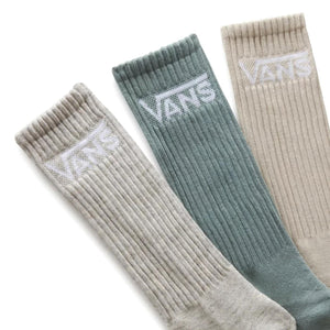 Mn Classic Crew (9.5-13) Chinois Green - Set da Tre Paia di Calzini Verdi / Multicolore VN000XSERL61  VANS 