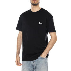 SS SMALL LOGO TEE BLACK - Maglietta Girocollo Uomo Nera 112376492 BLK LEE 