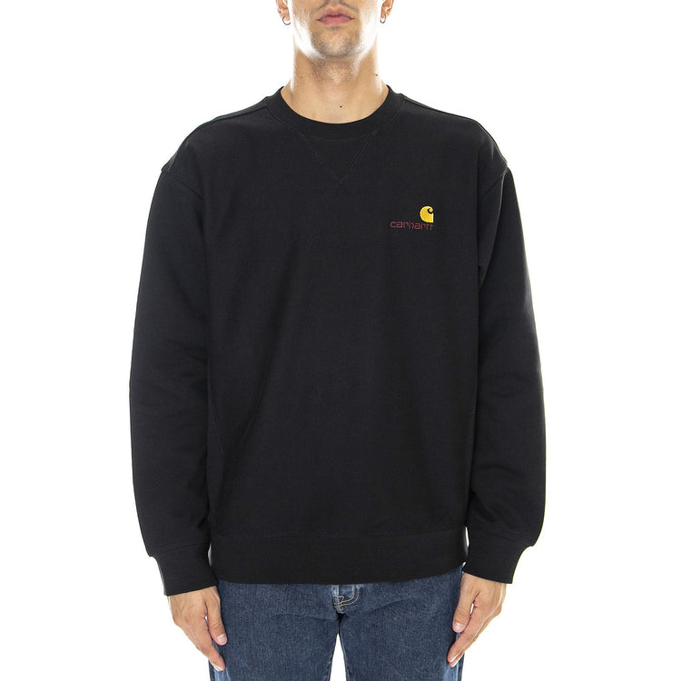 American Script - Felpa Girocollo Uomo Nera I025475.89.XX.03 . CARHARTT WIP 