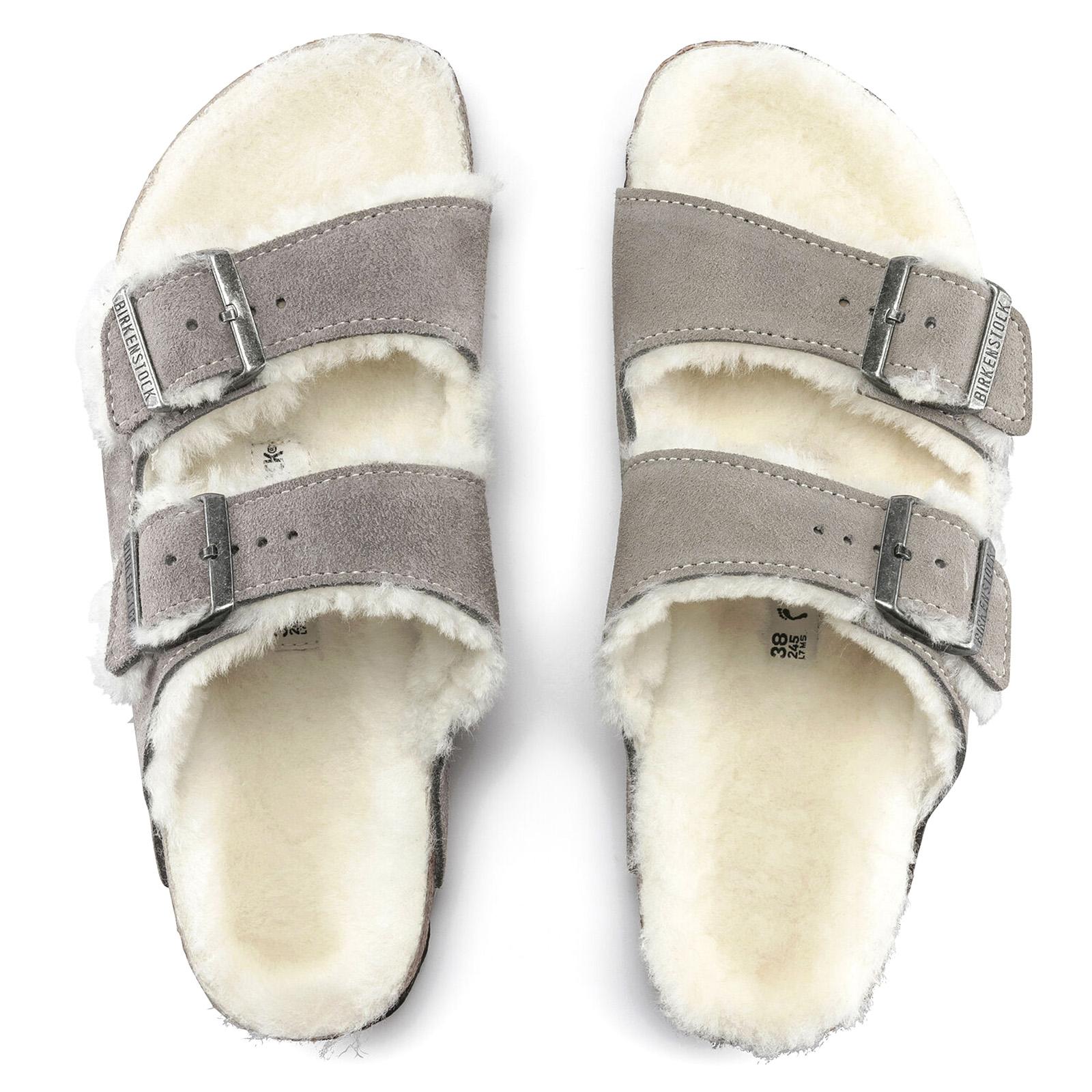 Arizona Shearling - Sandali Donna Grigi - Calzata Stretta 1017403 . BIRKENSTOCK 