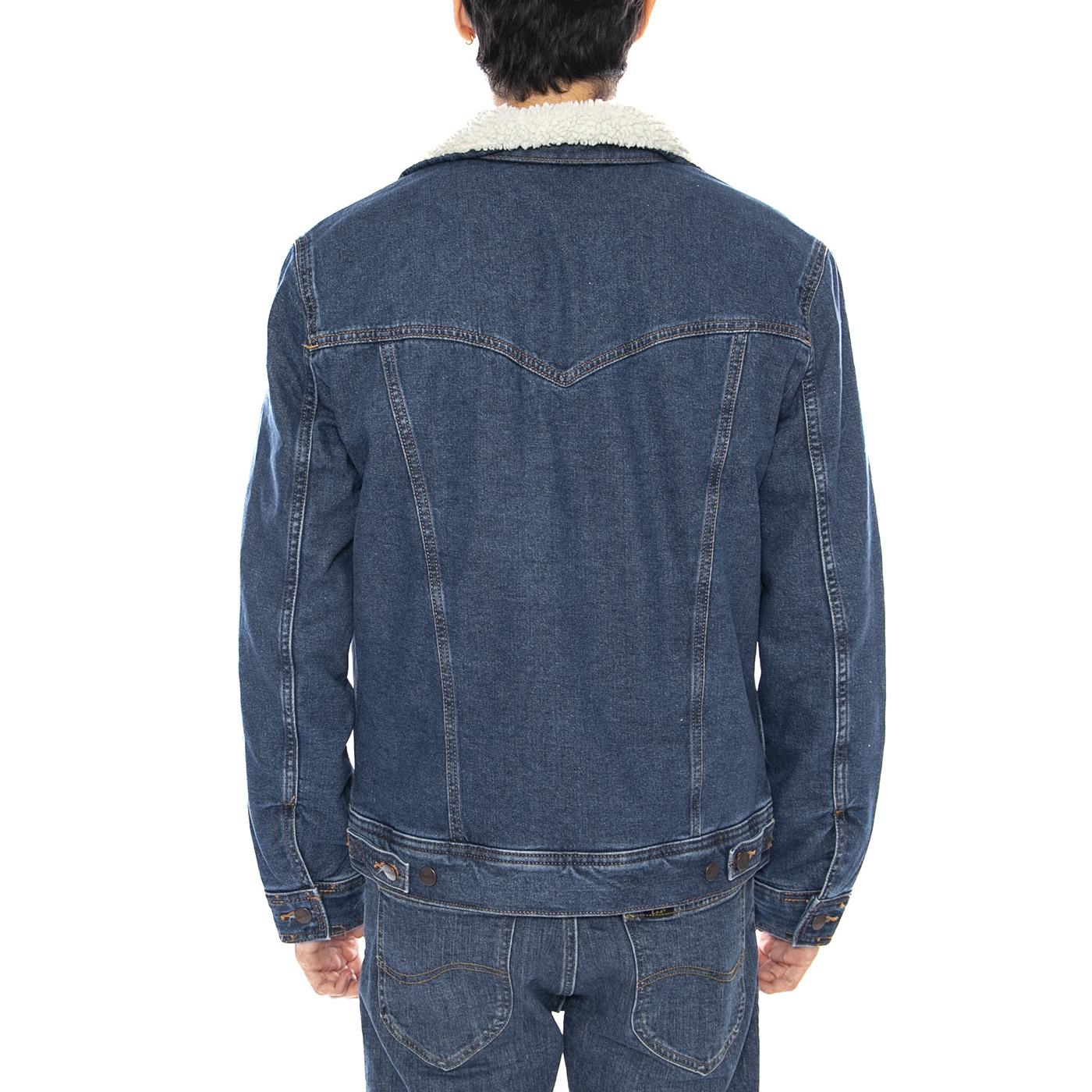 Sherpa Classic Jacket - Mid Stone Wrangler - Giacca Denim Jeans Uomo Blu 112371440 . WRANGLER 