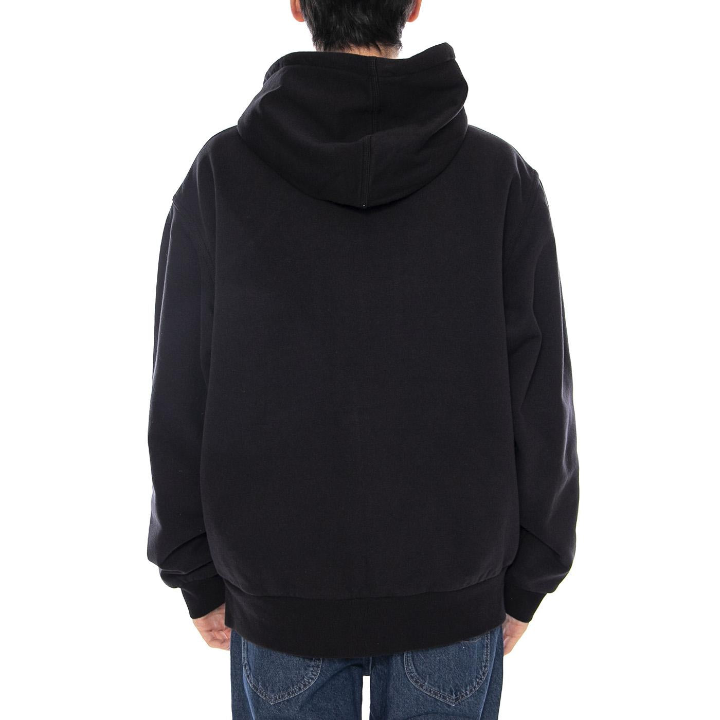 Active Sweat Jacket Black - Felpa con Cappuccio Uomo Nera I035602.8906  CARHARTT WIP 