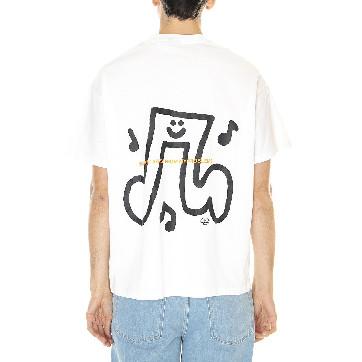 M' Walker Tee White - Maglietta Girocollo Uomo Bianca  XXL SS23-Walker Tee White  FUNKY 