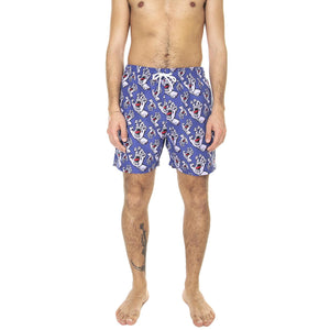 M' Hands All Over Swimshort Navy Blue - Costume da Bagno Uomo Blu / Multicolore Hands All Over Swimshort Navy Blue  SANTA CRUZ 
