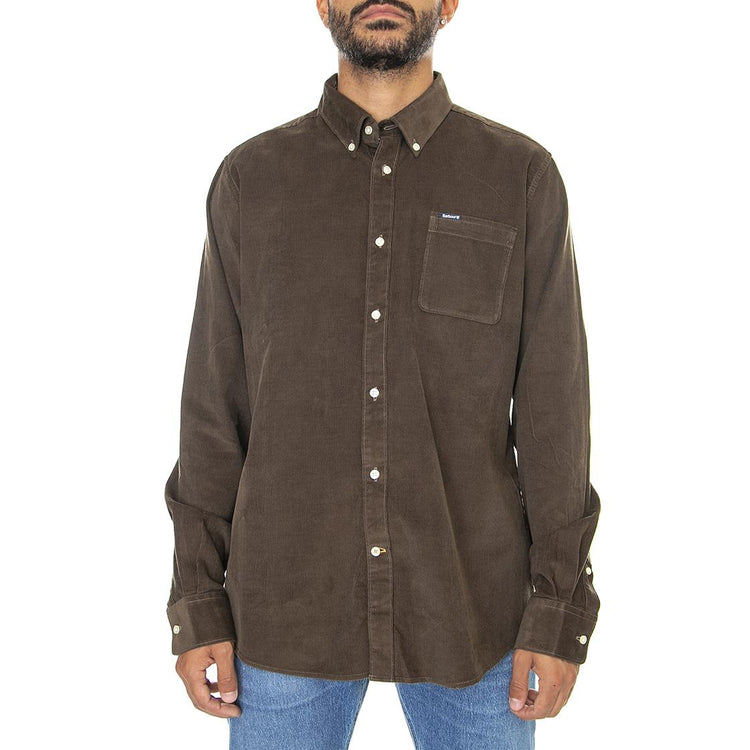 Ramsey Tailored Shirt Brown - Camicia Uomo Marrone FW22-MSH5001-BR71  BARBOUR 