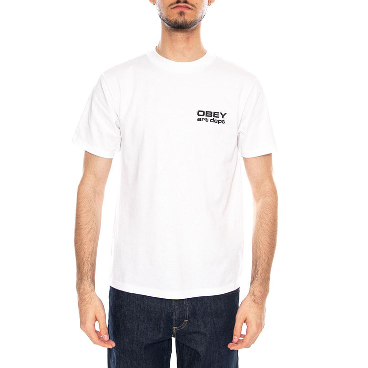 Obey Art Department Tee White - Maglietta Girocollo Uomo Bianca 165264309 WHT OBEY 