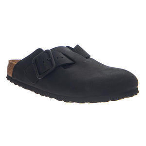 BOSTON WB NUBUCK LEATHER NARROW FIT BLACK - Sandali Uomo / Donna Neri 1031575 BLK BIRKENSTOCK 