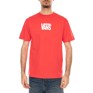 STRETCH LOGO SS TEE CRIMSON HAZE - Maglietta Girocollo Uomo Rossa VN000SWD FO91 VANS 