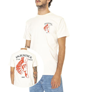 Obey Thumbs Down Classic Tee Cream - Maglietta Girocollo Uomo Beige 165263204-CRM  OBEY 