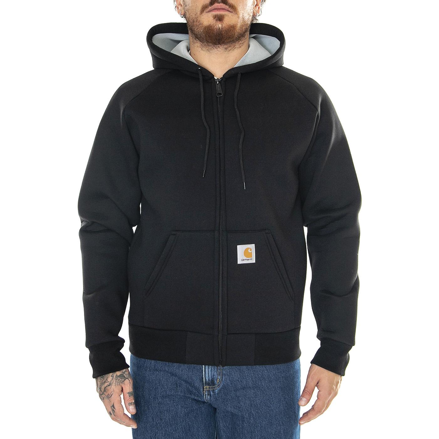 Car-Lux Hooded Jacket Black / Grey - Giacca Invernale Uomo Nera I032935.0GLXX  CARHARTT WIP 