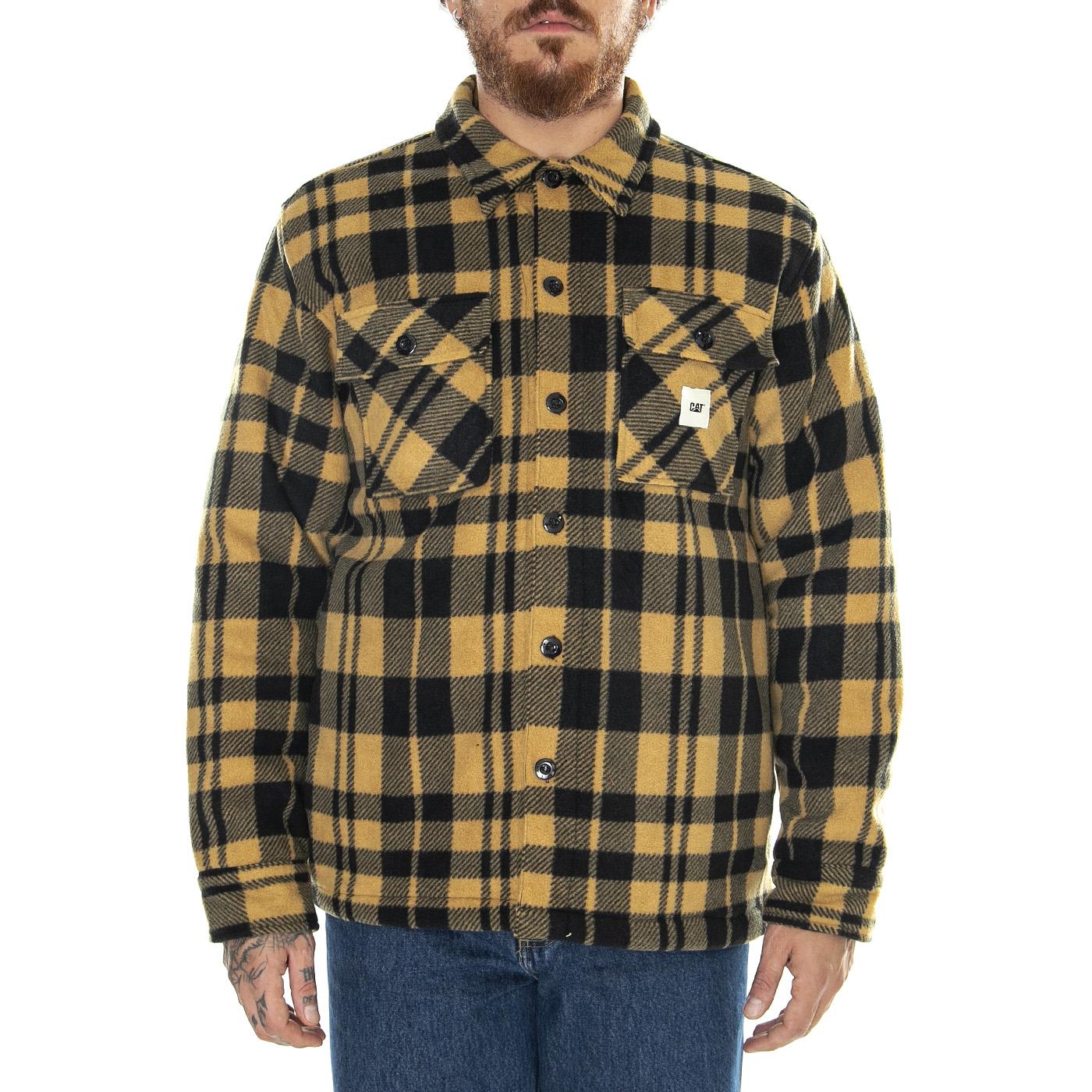Plaid Shacket Yellow Check - Giacca Uomo Multicolore 6040057-13793  CAT 