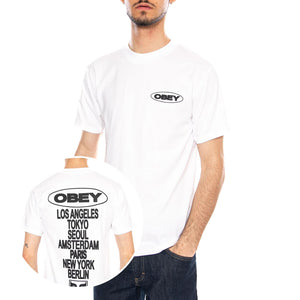 Obey Global Impact Tee White - Maglietta Girocollo Uomo Bianca 165264310 WHT OBEY 