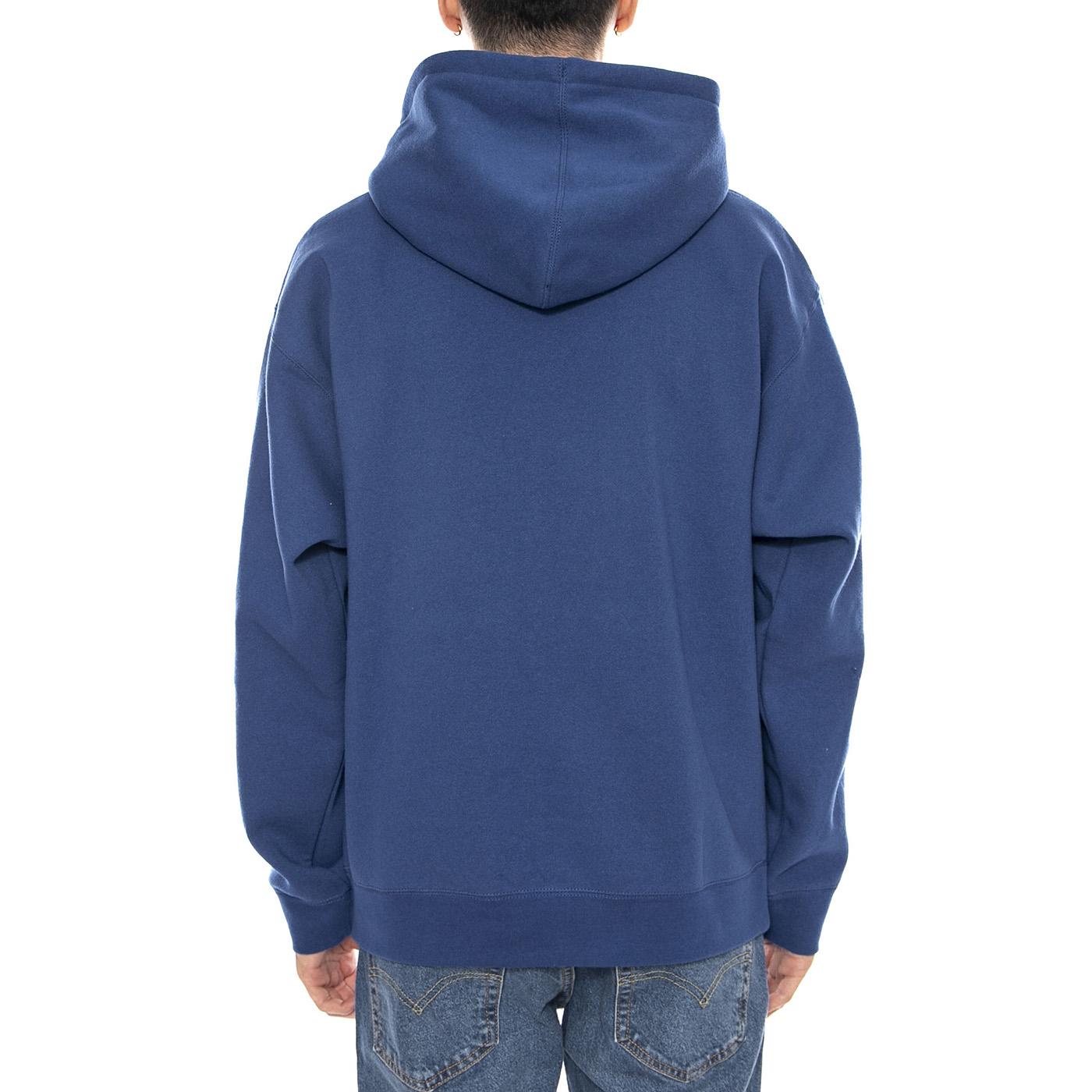 Obey Half Icon Fleece Limoges -- Felpa Girocollo Uomo Blu 112843911 LMS OBEY 