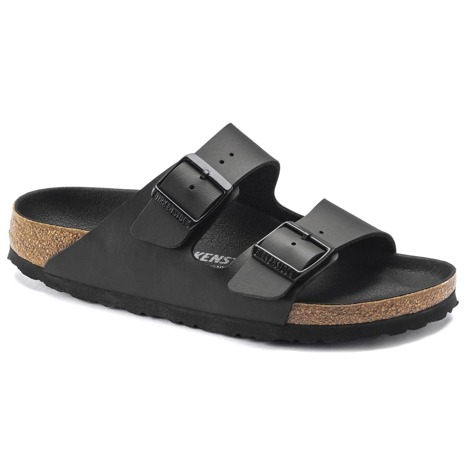 Mens Arizona Triples Birko Flor Sandals - Black - Sandali Uomo Neri - Calzata Stretta 1019069  BIRKENSTOCK 