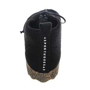 City Line Tweed Felt 925 Black - Scarpe Stringate Profilo alla Caviglia Donna Nere P018135004  ASPORTUGUESAS 