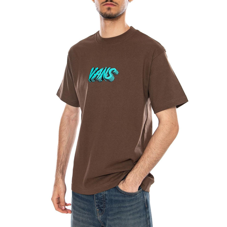 STONE SWIRL LOOSE SS VINTAGE COCOA - Maglietta Girocollo Uomo Marrone VN000VY1 FST1 VANS 