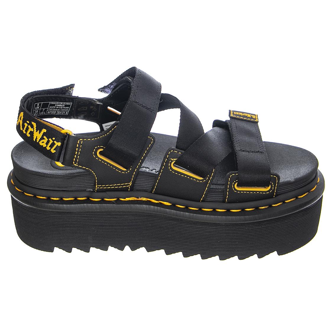 Kimber Black Webbing+Hydro Leather - Sandali Donna Neri 27351001  DR.MARTENS 