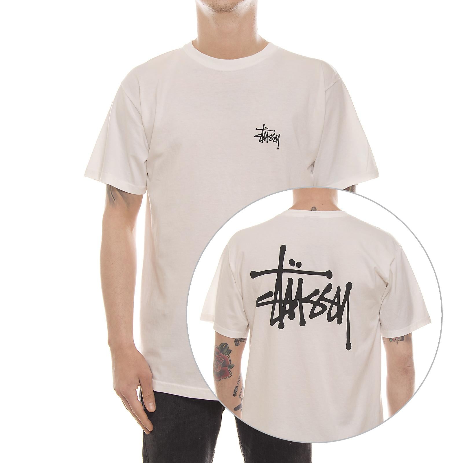 BASIC STUSSY PIG. DYED TEE NATURAL 1904031-NATURAL  STUSSY 