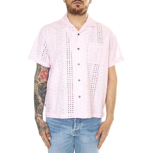 Sunday Woven S/S Pirouette - Camicia Maniche Corte Uomo Rosa 181210403-PIR  OBEY 