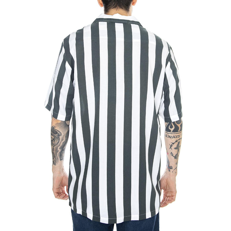 Roslyn Shirt - White / Charcoal Grey - Camicia Maniche Corte Uomo Multicolore 05 200340-CH . DICKIES 