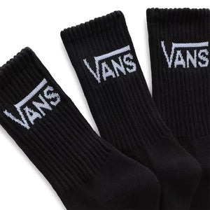 Wm Classic Crew 6.5-10 3 PK Black / Ashley Blue - Set da Tre Paia di Calzini Neri VN0A49ZFXZD1  VANS 
