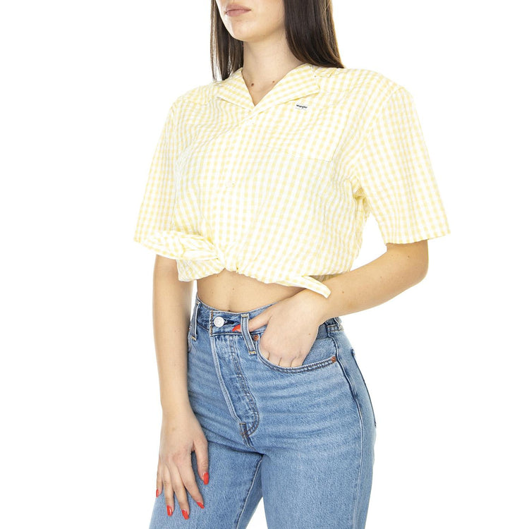Tie Resort Shirt Pale Banana Yellow - Camicia Maniche Corte Donna Gialla W5Q45PY3  WRANGLER 