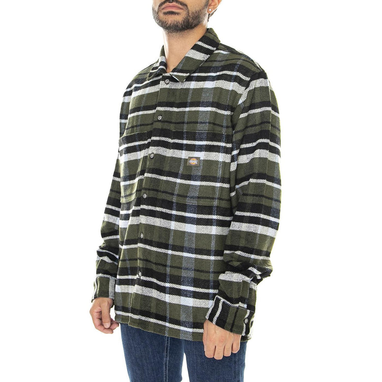 Coaling Shirt Military Green - Camicia Uomo Verde / Multicolore DK0A4XZZMGR1  DICKIES 