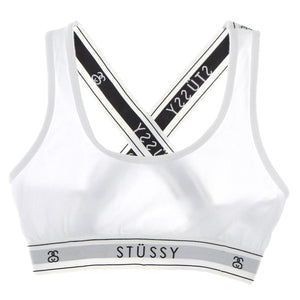 W' Cross Back Crop White - Top Donna Bianco 213037PWHIT  STUSSY 