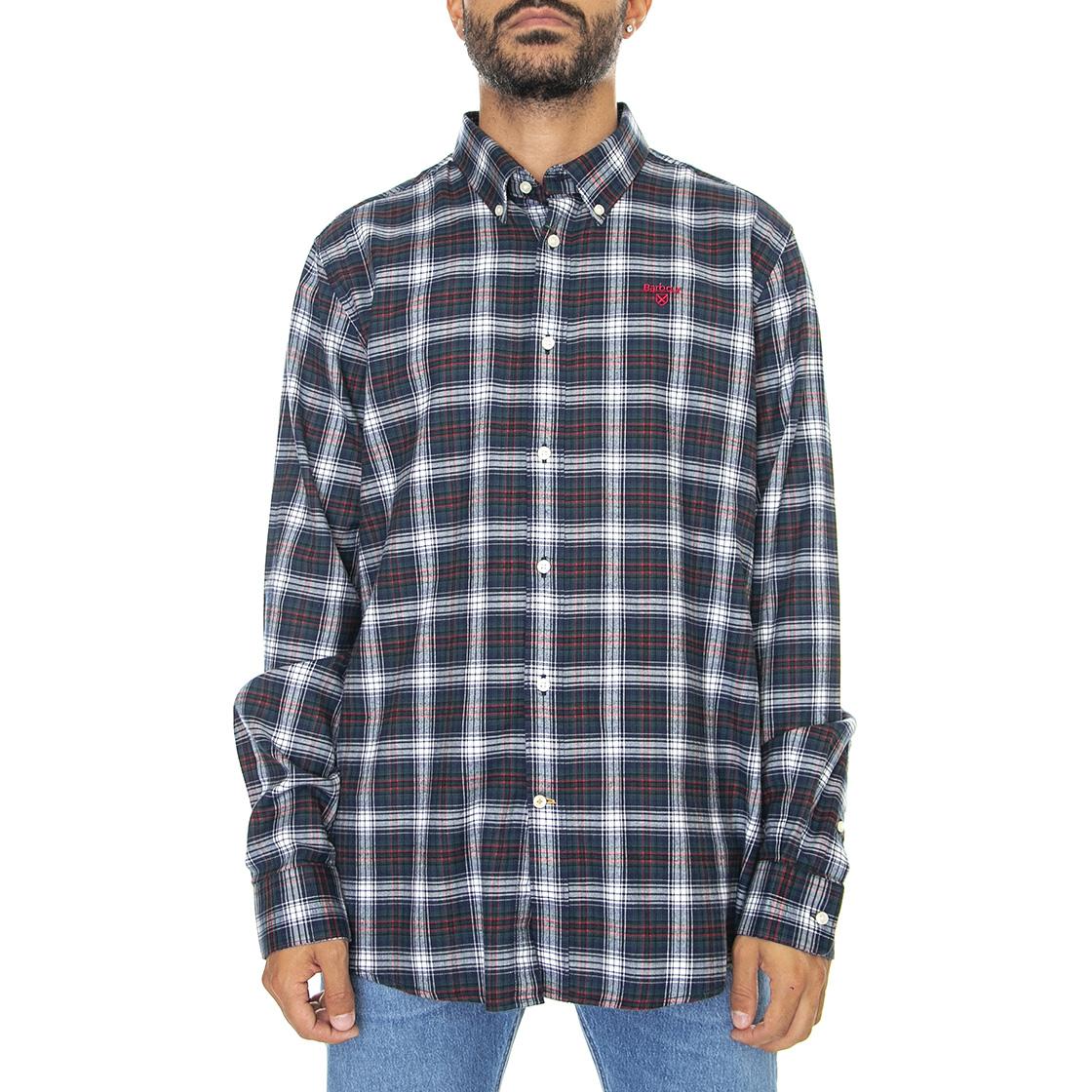 Portland Tailored Shirt Navy - Camicia Uomo Blu / Multicolore 222MMSH5241-NY91  BARBOUR 