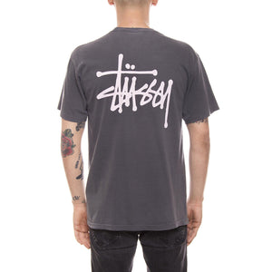 BASIC STUSSY PIG. DYED TEE BLACK 1904031-BLACK  STUSSY 