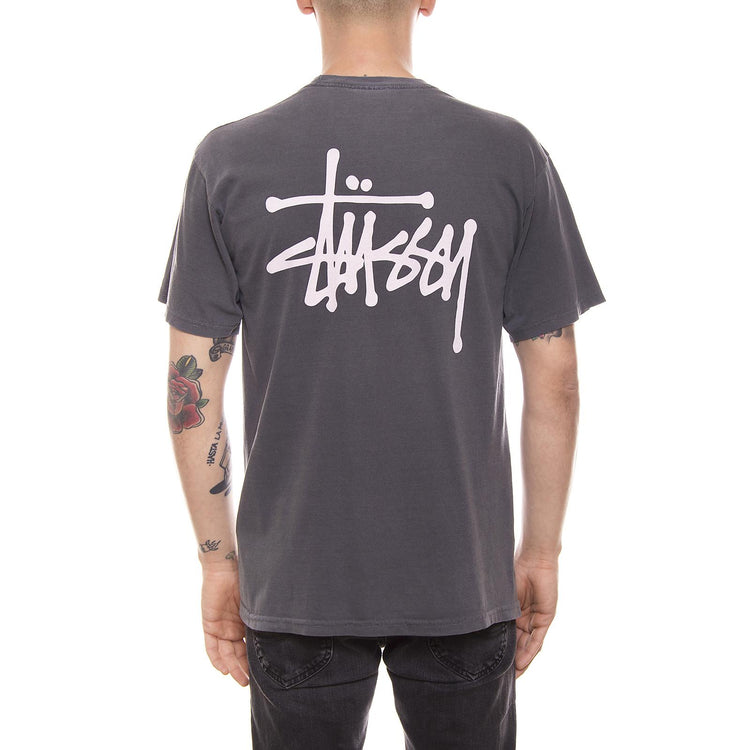 BASIC STUSSY PIG. DYED TEE BLACK 1904031-BLACK  STUSSY 