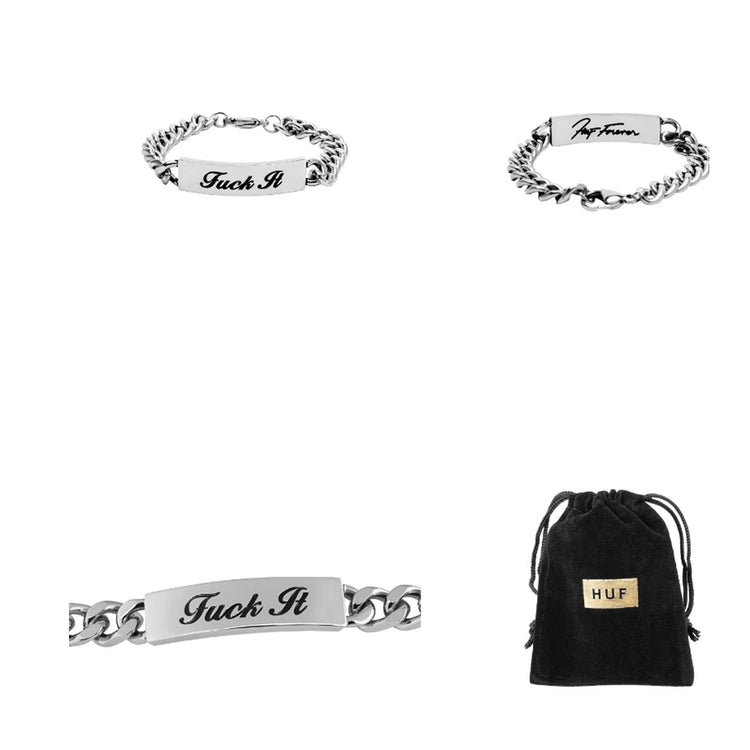 Fuck It Id Bracelet Silver - Bracciale in Metallo Argento AC00742-SILVR  HUF 