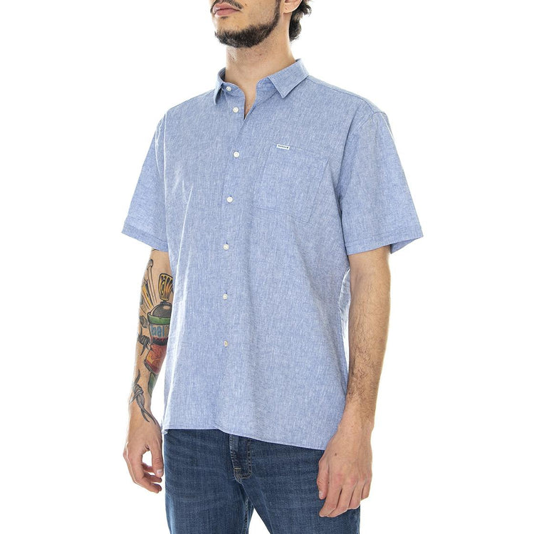 Nelson - Camicia Maniche Corte Uomo Blu MSH5093-BL33-SS22  BARBOUR 