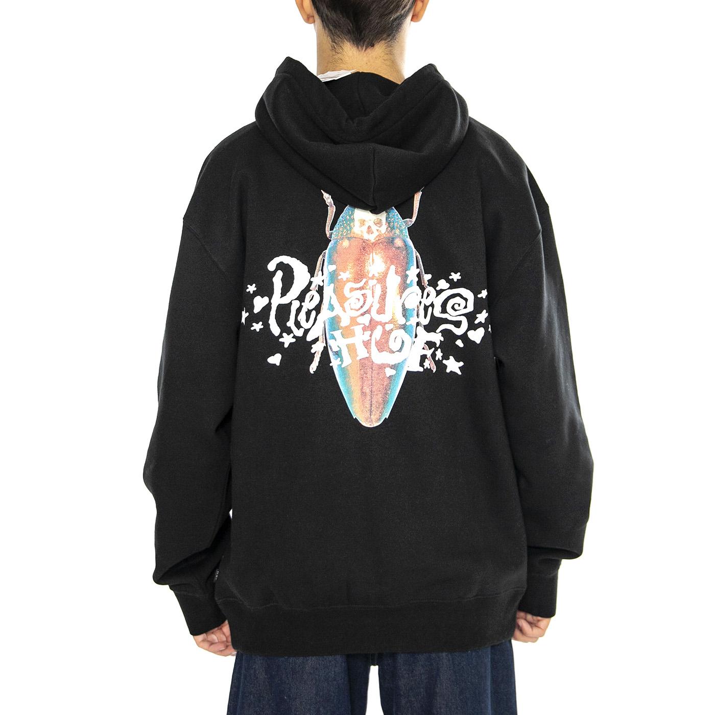 Beetle P/O Hoodie Black - Maglietta Girocollo Maniche Lunghe Uomo Nera PF00512-BLACK  HUF 