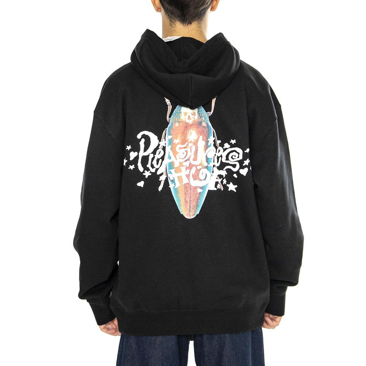 Beetle P/O Hoodie Black - Maglietta Girocollo Maniche Lunghe Uomo Nera PF00512-BLACK  HUF 