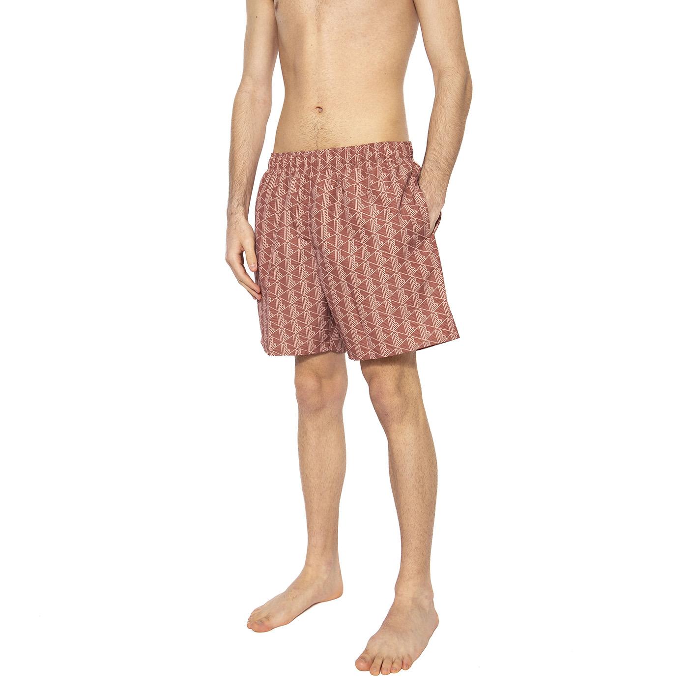 Short Bagno HHI Brown - Costume da Bagno Uomo Marrone MH9086-HHI  LACOSTE 